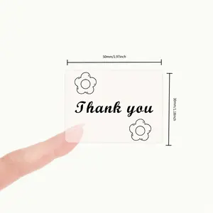 Transparent thermal label -50*30mm thermal printer label, Sticky labels, waterproof transparent thermal printer sticker, suitable for barcode/identification/sticky note/holiday/birthday/gift