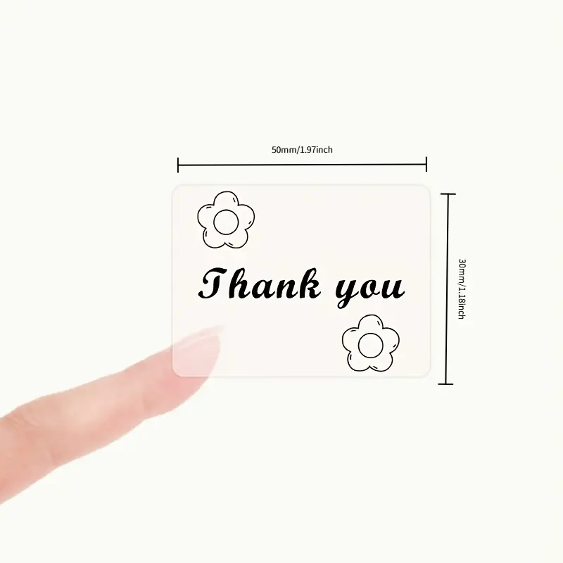 Transparent thermal label -50*30mm thermal printer label, Sticky labels, Labels for printers, waterproof transparent thermal printer sticker, suitable for barcode/identification/sticky note/holiday/birthday/gift
