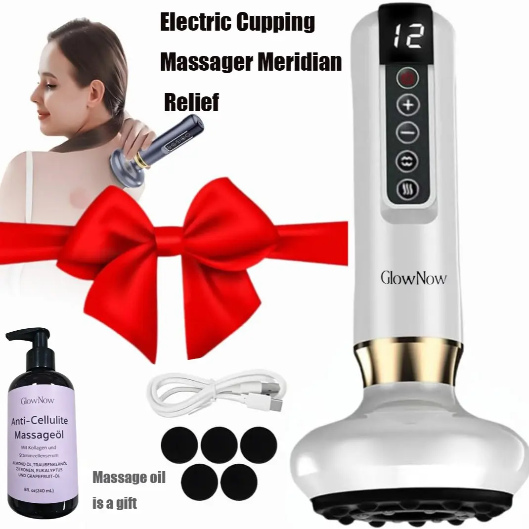 Electric Handheld Cellulite Massager, 12 Adjustable Suction Modes, Anti-Cellulites Massage Therapy, Portable Body Care Device