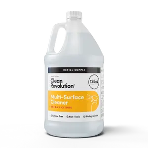 Clean Revolution Multi-Surface Cleaner 128oz Eco-Friendly Non-Toxic Sulfate-Free Biodegradable Refill Bottle