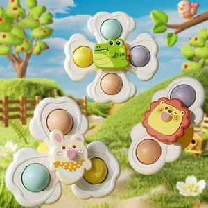 Soothing Toy Safe Suction Spinning Gyroscope Sensory Training Toy, 3-6 Years Old Boys Girls Learning Toy, Christmas Birthday Gift