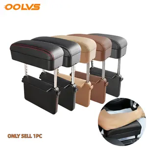Car Armrest Support, Car Elbow Rest Pad, Universal Armrest Extender with Storage Box, Console Storage Organizer, Car Interior Accessories, Leather Car Armrest
