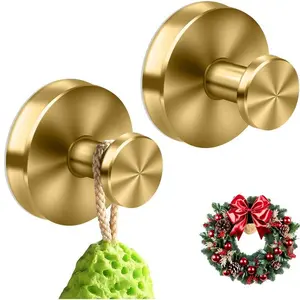 ()2 Units Suction Cup Hooks home essentials for Shower Bathroom Kitchen, Wood Door, Glass Door, Mirror, Tile – Loofah, Towel, Coat, Bath Robe Hook Holder for Hanging up to 15 lbs with Waterproof christmas gift ideas bathroom accessories