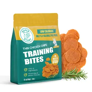 KOALA STORY Pet Treats – Thin Chicken Chips for Dogs & Cats, Air-Dried, 70% High-Protein, Grain-Free, Low-Calorie Training Treats, Only 2 Ingredients, Made in USA