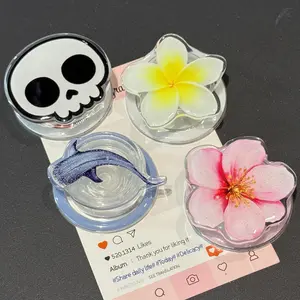 Cute Phone Grip for MagSafe Cases with Kickstand Magnetic Stand Secure Hold Easy Install Hands-Free Wireless Charging Accessory for iPhone MagSafe Cases