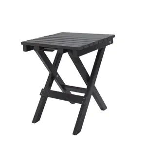 Outdoor Side Table Patio HDPE Small Outside Plastic Folding End Tables for Porch, Patio, Adirondack, Pool, Indoor, Deck, Balcony, Coffee