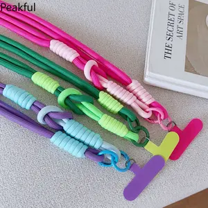 Phone Lanyard | Trending Twisted Long Patchwork Strap | Adjustable Crossbody Chain for Men Women | Sturdy Durable & Neck-Friendly Design | Anti-Lost Universal Phone Rope Ideal for Travel, Shopping, Daily Commute & Outdoor Activities