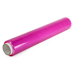 IDL Packaging 12" x 250' Clear Plastic Wrap for Food, Violet Color - BPA Free Food Wrap with 100% Breathable PVC Compound - Trusted Cling Wrap Roll for Packing and Storing Food