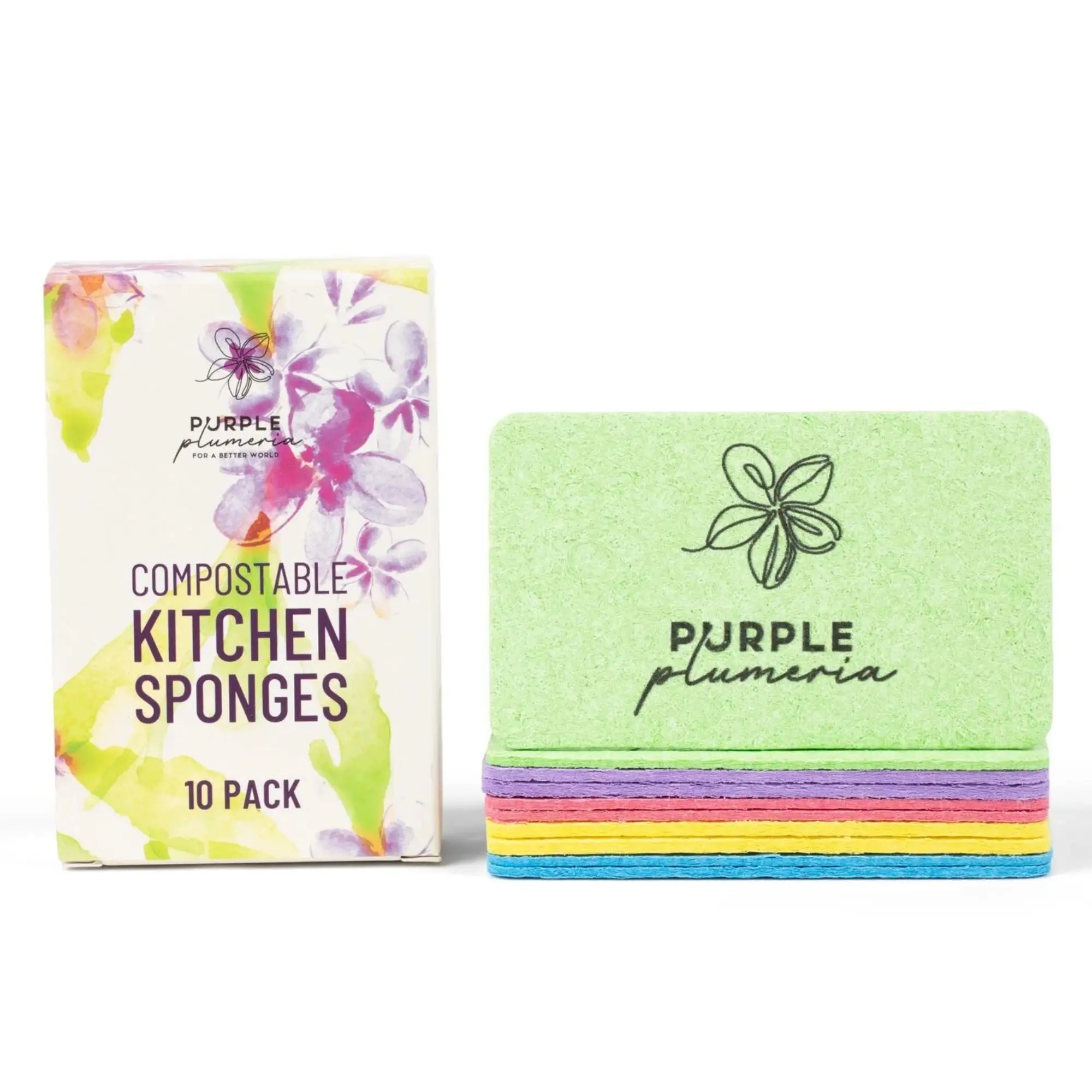 Compostable Dish Sponges: Plastic-Free & Eco-Friendly. Cellulose & Coconut fiber