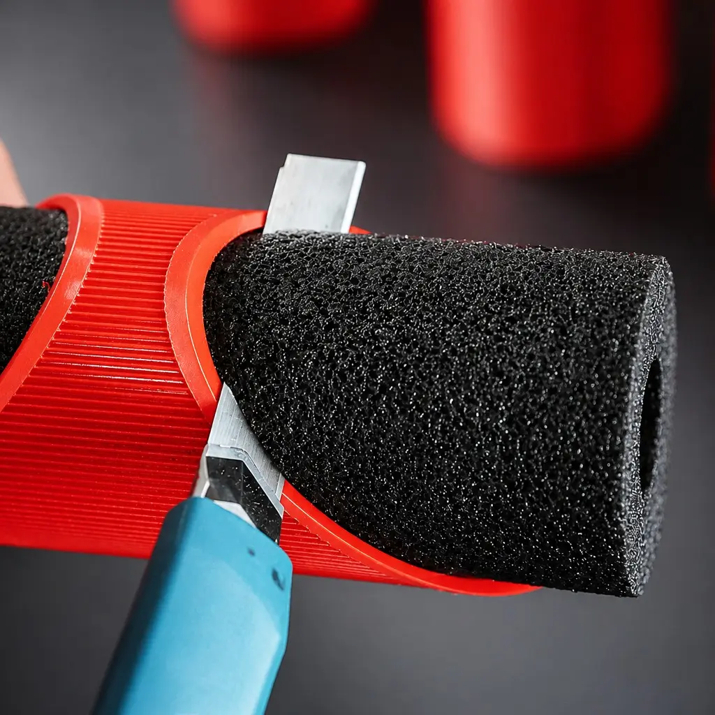 7-Piece Foam Pipe Insulation Cutting Guide Set | 45° & 90° Miter Cutter for Pipe Insulation | Sizes 1.75" (44 mm), 2.00" (50 mm), 2.25" (57 mm), 2.50" (63 mm), 2.75" (70 mm), 3.00" (76 mm) & 3.25" (82 mm) | Plumbing Tool