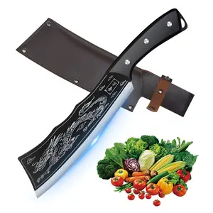 Kitchen Chef knife Handmade dragon slaying knife, chef meat knife bone cutting knife, handmade high carbon steel