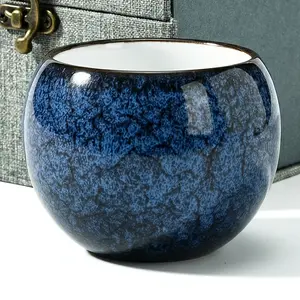 Natural Texture Kiln-Changed Tea Cups Set | 3 Color Options Handmade Ceramic Tea Lover Gift