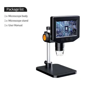 4.3 Inch LCD Digital Microscope 1000X Zoom 1080P HD Video Microscope with 8 LED Linght Portable USB Microscope for Soldering PCB AOERWEI