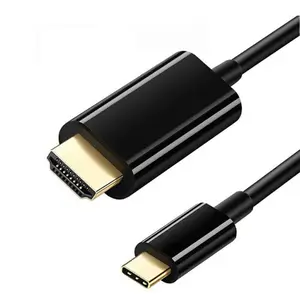 USB C to 4K HDMI Cable Video Converter Adapter 6Ft Type C to HDMI 4K Cord Black High-Resolution Display for Home Office Travel