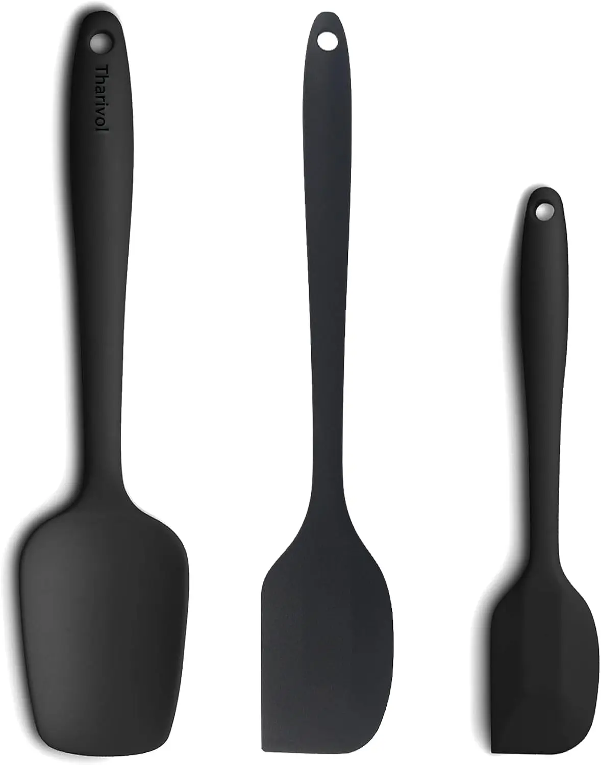 3 Pcs Silicone Spatula,Food Grade Rubber Spatula, Spatulas Silicone Heat Resistant, Used for Baking, Cooking, non Stick, Dishwasher Safe, BPA Free