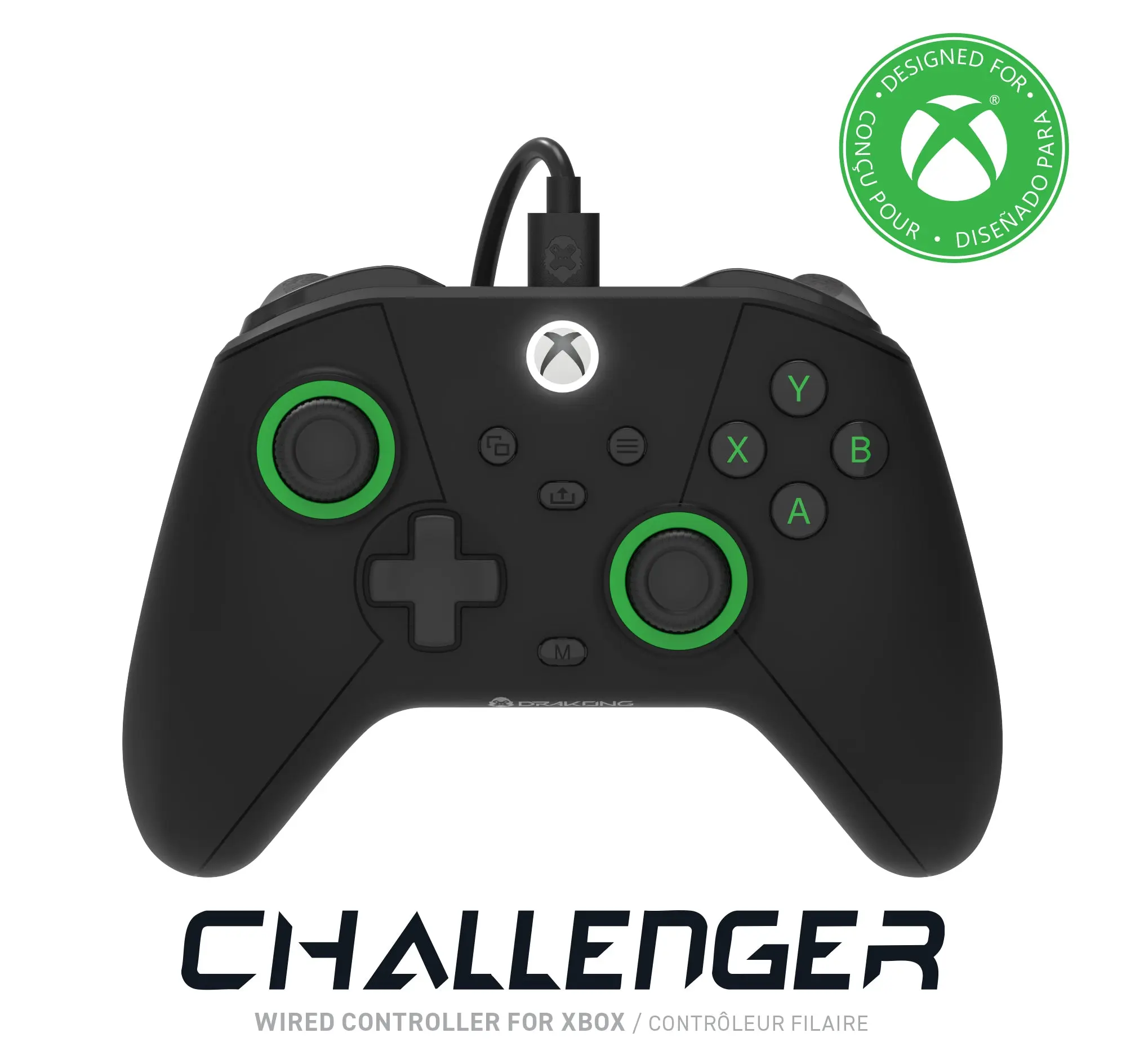 Drakong The Challenger Wired Controller for XBOX, Hall Effect Sticks & Triggers, Programable Back Buttons, USB C, Aux Input, Laser Textured Grip, Low Latency