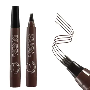 2pack Liquid Eyebrow Contour Pen, Waterproof Microblading Eyebrow Pencil with a Micro-Fork Tip Applicator, Creates Natural Looking Brows Effortlessly Flawless Long Lasting Color Makeup Cosmetic