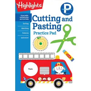 Preschool Cutting and Pasting: Scissor Skills Activity Book for Preschoolers to Practice Cutting Paper, Sort, Match, Find Patterns and More -- Highlights Learning - Paperback