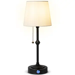 Rechargeable Table Lamp – Cordless Lamp for Living Room & Bedside/Nightstand Lamps, Touch Control Stepless Dimming, 3-Level Brightness Battery-Powered LED Lamp for Table Decor, Home, Restaurant & Emergency Use Crystal Chandelier Large Rectangular