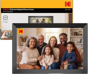KODAK 15.6 Inch WiFi Digital Photo Frame, FHD 1080P IPS Touch Screen Photo Frame with 32GB Storage, App/Email/Google Photos Sharing, Video & Music Playback, Smart Calendar Weather, Gift for Mom