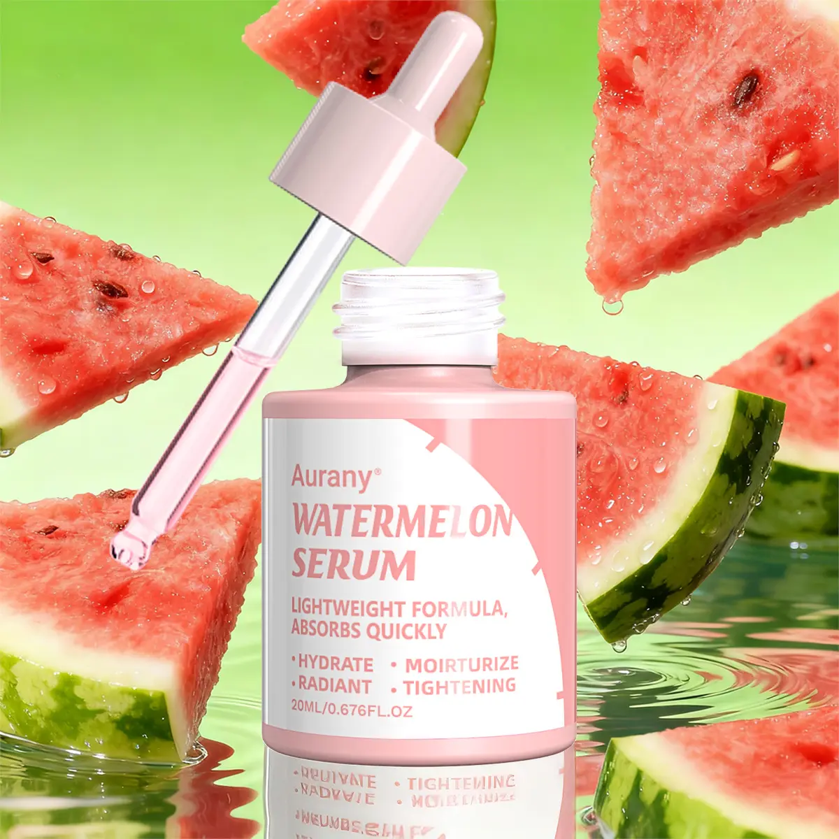 Watermelon Serum, Glass Skin Serum, Booster Serum, Tightening&Moirturize, Brightening Vitamin C, Lightweight Formula, Absorbs Quickly, Autumn and Winter Skin Care, Unisex, Holiday gifts for ladies and mothers (Christmas)-20ml