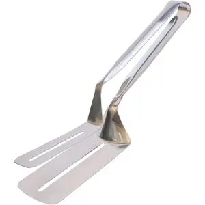 Spatula Tongs – Stainless Steel 2-in-1 Tool for Grilling, Cooking & Serving – Heavy-Duty, Heat-Resistant & Dishwasher Safe BBQ Utensil