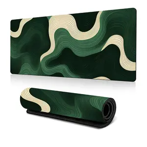 Wave Pattern Mouse Pad, 1 Count Rectangular Gaming Mouse Pad, Non-slip Rubber Base Large Table Pad, Desk Pad, Desk Accessories, Ideal Gift for Game Users