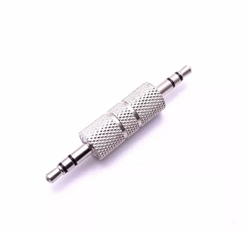 Metal 3.5mm Male to Male Stereo Audio Adapter Headphone Connector Jack Plug