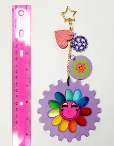 Handpainted Rainbow GEAR Girls Backpack Charm Set - SALE!