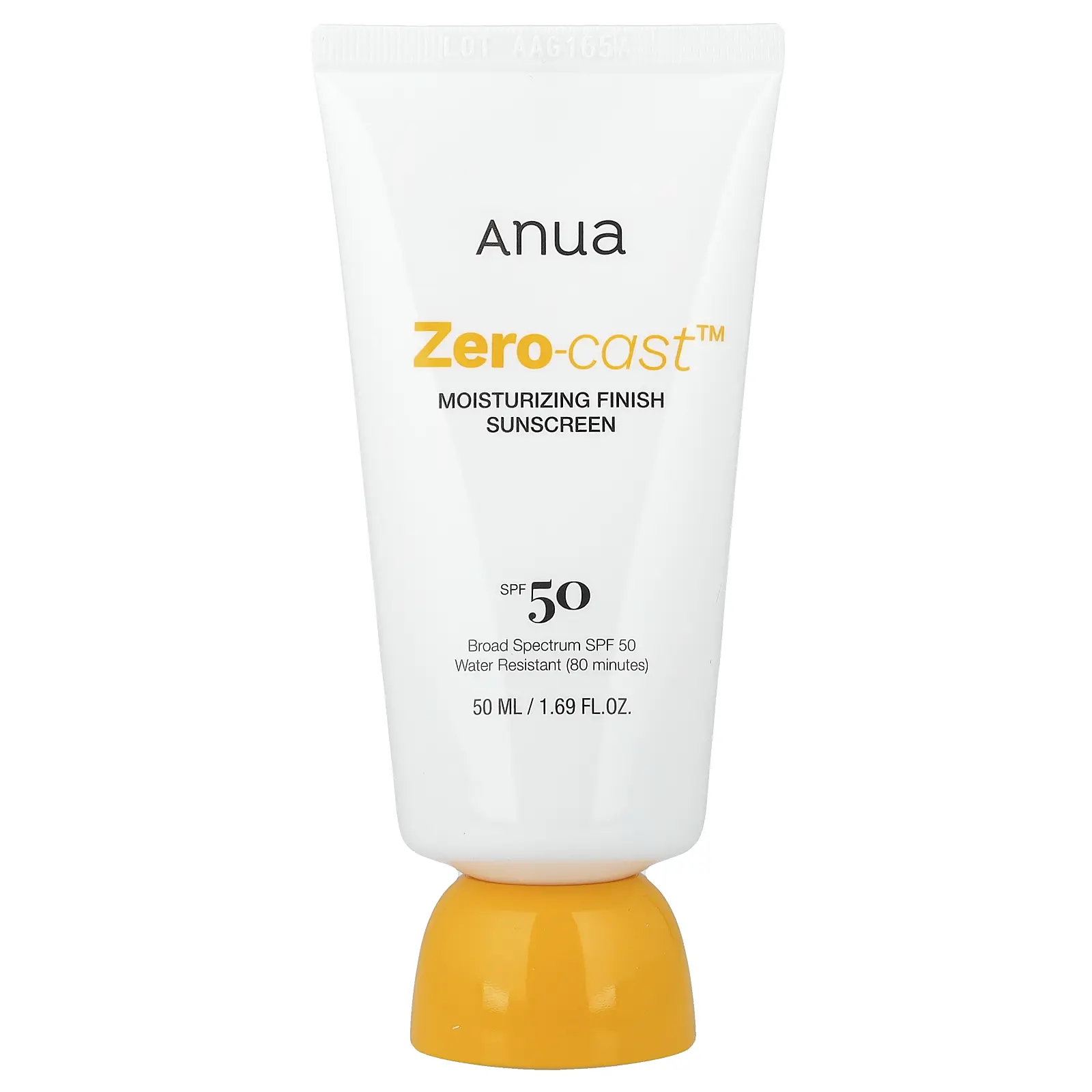 Anua Zero-Cast™, Moisturizing Finish Sunscreen, SPF 50, 1.69 fl oz (50 ml)