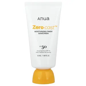 Anua Zero-Cast™, Moisturizing Finish Sunscreen, SPF 50, 1.69 fl oz (50 ml)