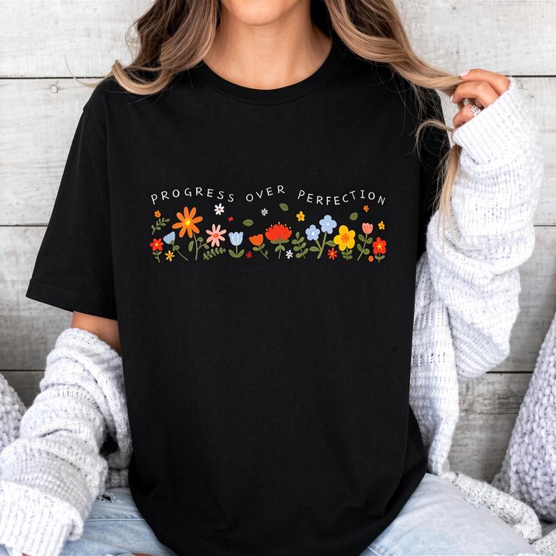 Progress Over Perfection Shirt, Teacher Shirt, Back to School Shirt, Gift for Teacher, Teacher Appreciation, Inspirational Teacher funny teacher shirt