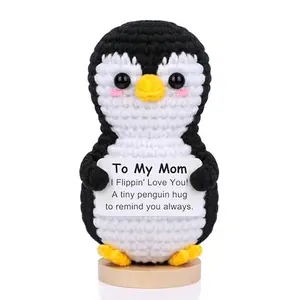 for Mom, Handmade Crochet Mini Penguin Gifts for Mom, Birthday Gift for Mama Mother, Funny