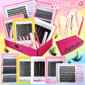 14 Pcs False Eyelashes Set Natural Look Lashes 40D80DG01G03 Multiple Styles In One Box Thick Natural Lightweight With Essential Makeup Tools Suitable For Daily DIY Party Travel Wedding Festival Gifts