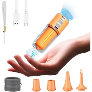Ultra-Fast Mini Electric Air Pump for Inflatables with 2000mAh Battery Camping Light 4.5kPa Pressure 430L/min, Inflate Deflate for Air Mattress Pool Floats Vacuum Storage Bags