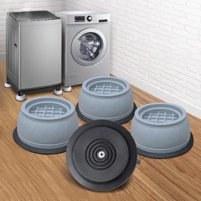 Anti-Vibration 4PCS Washing Machine Support Anti-Slip Rubber Feet Base Pads Mat US Anti-slip Machine Foot Pad Bathroom Fixture Accessories