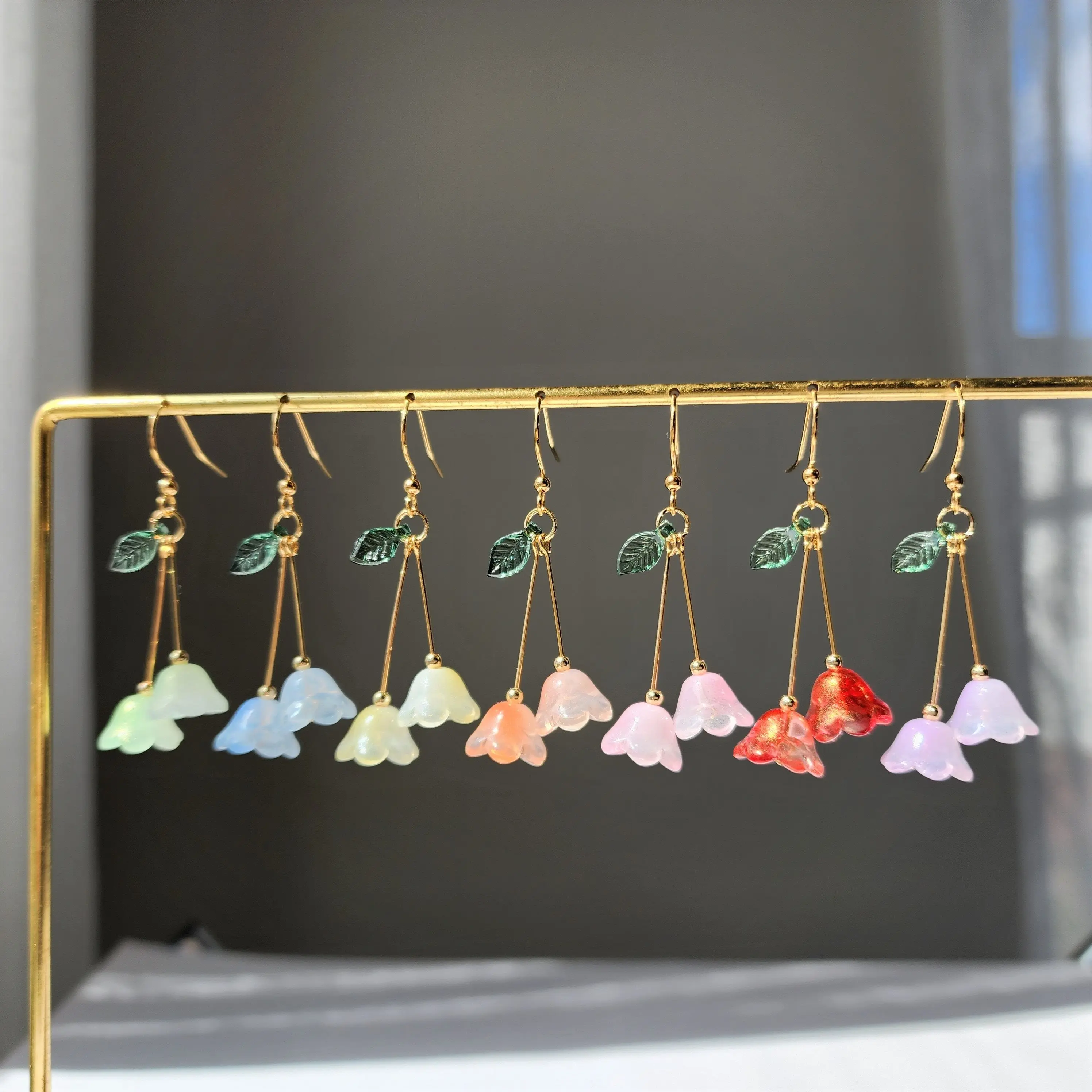 Lily Of The Valley Flower Earrings