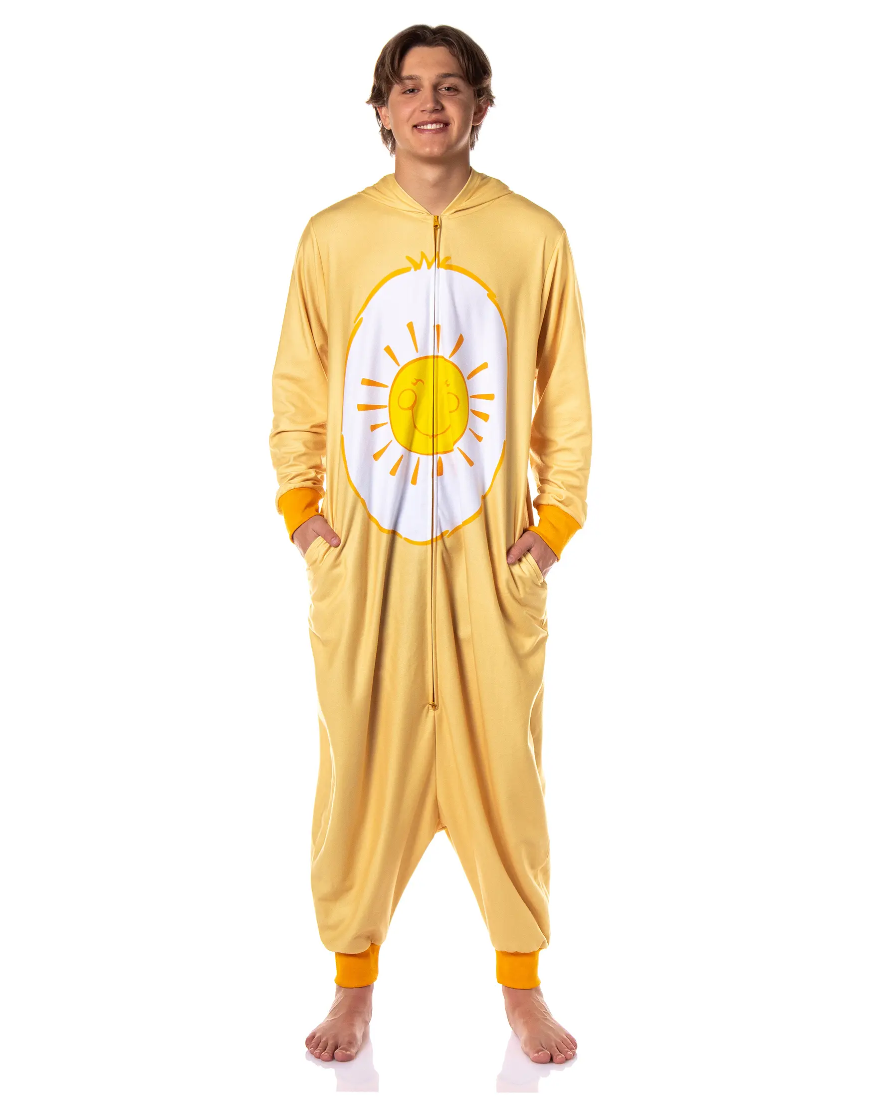 Care Bears Adult Kigurumi Union Suit Funshine Bear Costume Pajama Outfit
