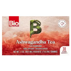 Bio Nutrition Ashwagandha Tea, Caffeine Free, 30 Tea Bags, 1.7 oz (48.2 g)
