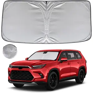 Windshield Sun Shade for 2024 2025 2026 Toyota Grand Highlander Foldable Front Window Custom Fit Car Sunshade Accessories