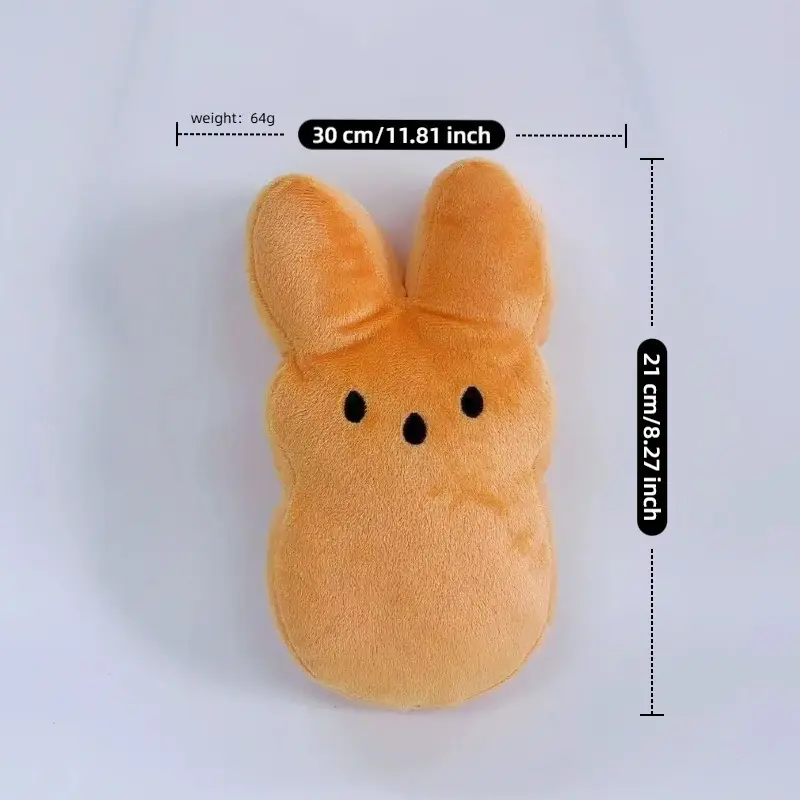 Cute Pastel Peeps‑Style Bunny Plush Toy Set, 6‑Colors Marshmallow Rabbit Stuffed Dolls, Kawaii Simple‑Face Easter‑Themed Animal Plush