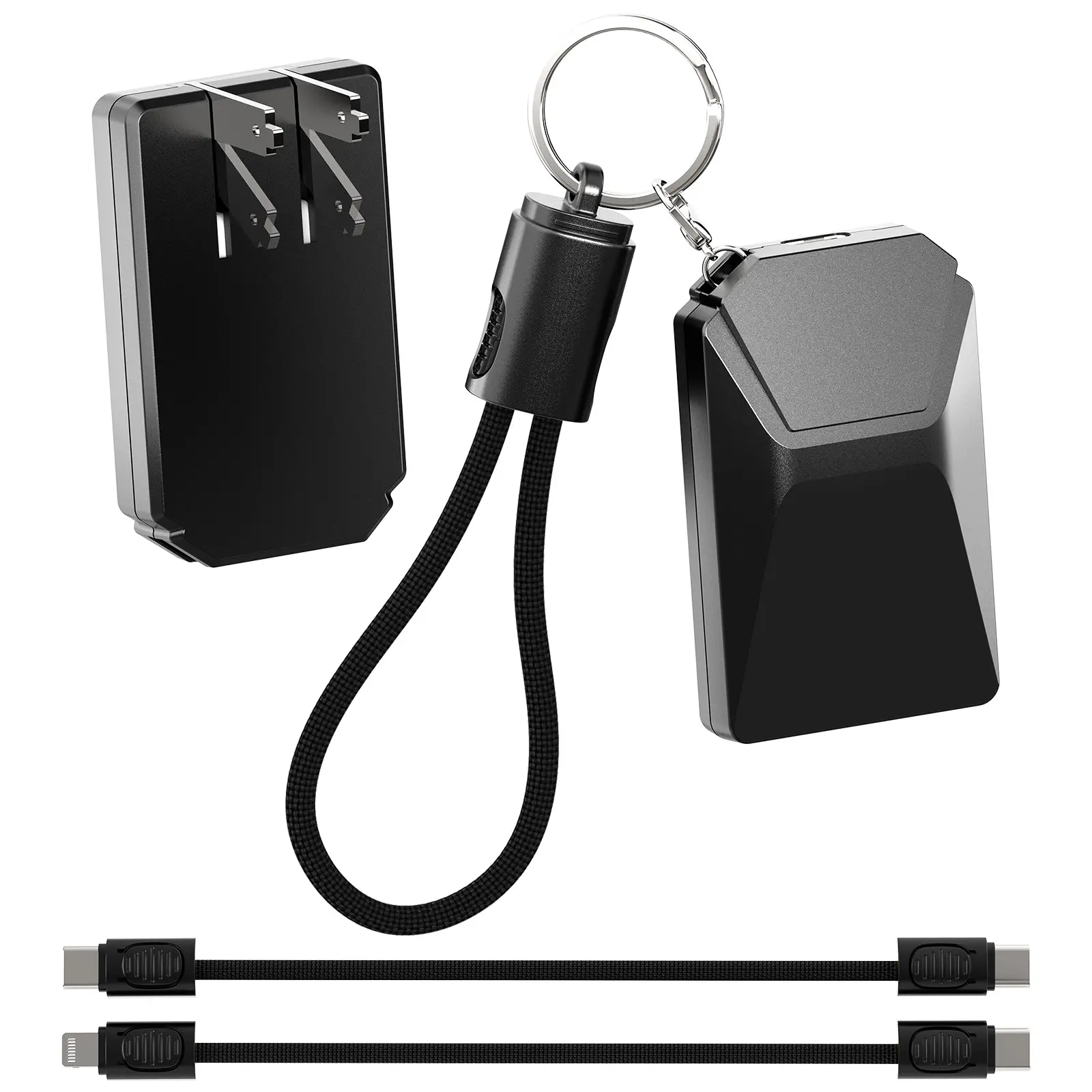 Dreamda On-the-Go Charger Keychain - Short Cable Emergency Charger For Runners