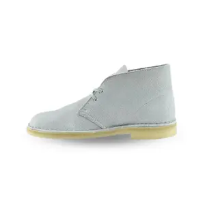 Clark Blue Leather Desert Boots - Men's Walking Shoes with Lace-Up Closure, Comfortable Fit, and Rubber sole