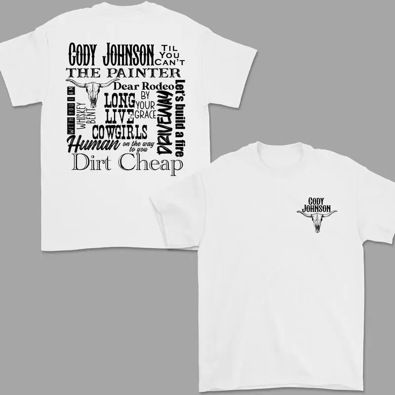 Cody Johnson T-Shirt - Country Music Graphic Tee, Cow Skull Print Cozy Cotton Shirt, Oversized Unisex Streetwear Top, Gifts for CoJo Fans, Menswear Tops, Men's T-shirts