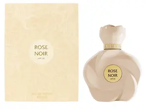 Lattafa Rose Noir Eau de Parfum, 100ml (3.4 fl oz) - Romantic, Refined, Sensual Long-Lasting Floral Woody Musk Women's Fragrance