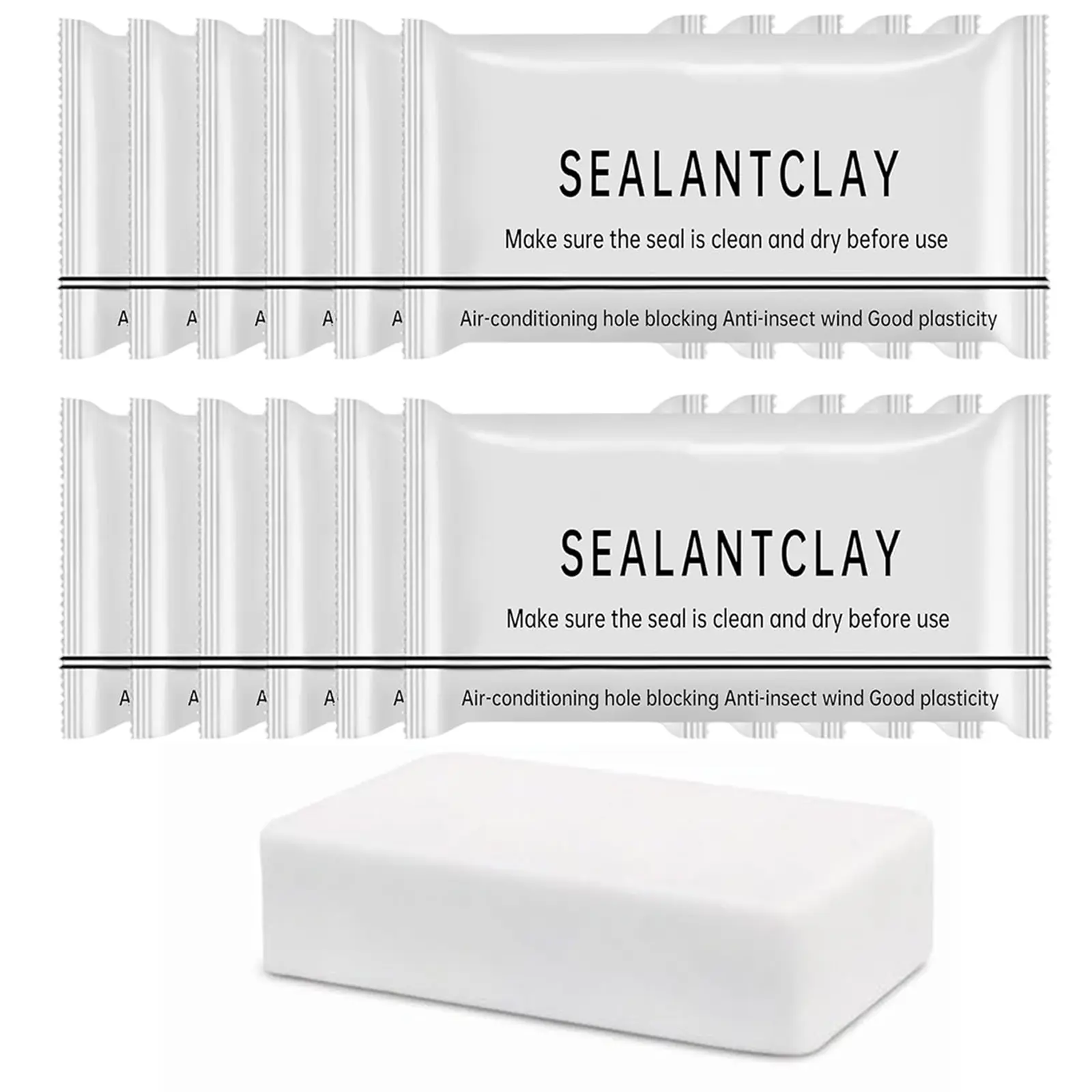 10-Pack Waterproof Sealant Mastic Quick-Dry Repair Putty, Wall & Drain Hole Air-Tight Crack Filler with Weatherproof Protection