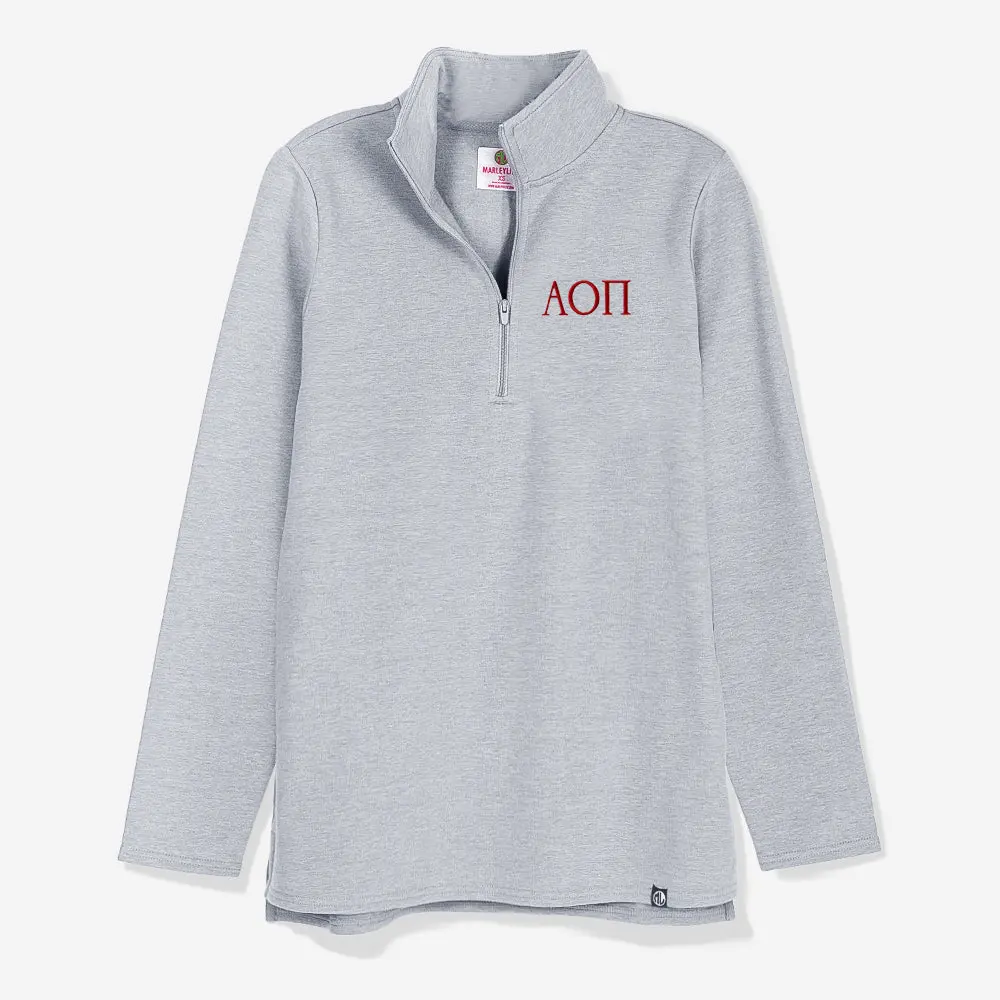 Alpha Omicron Pi Pullover Sweatshirt | Heathered Gray