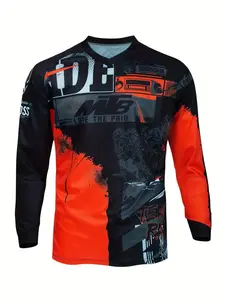 Downhill Jersey Polera Mtb Jersey Racing T-shirt Sports Tops Cycling Jersey Bicycle Riding Motorcycle Off-road Shirt Mountain Bike Clothing Long-sleeved sportswear
