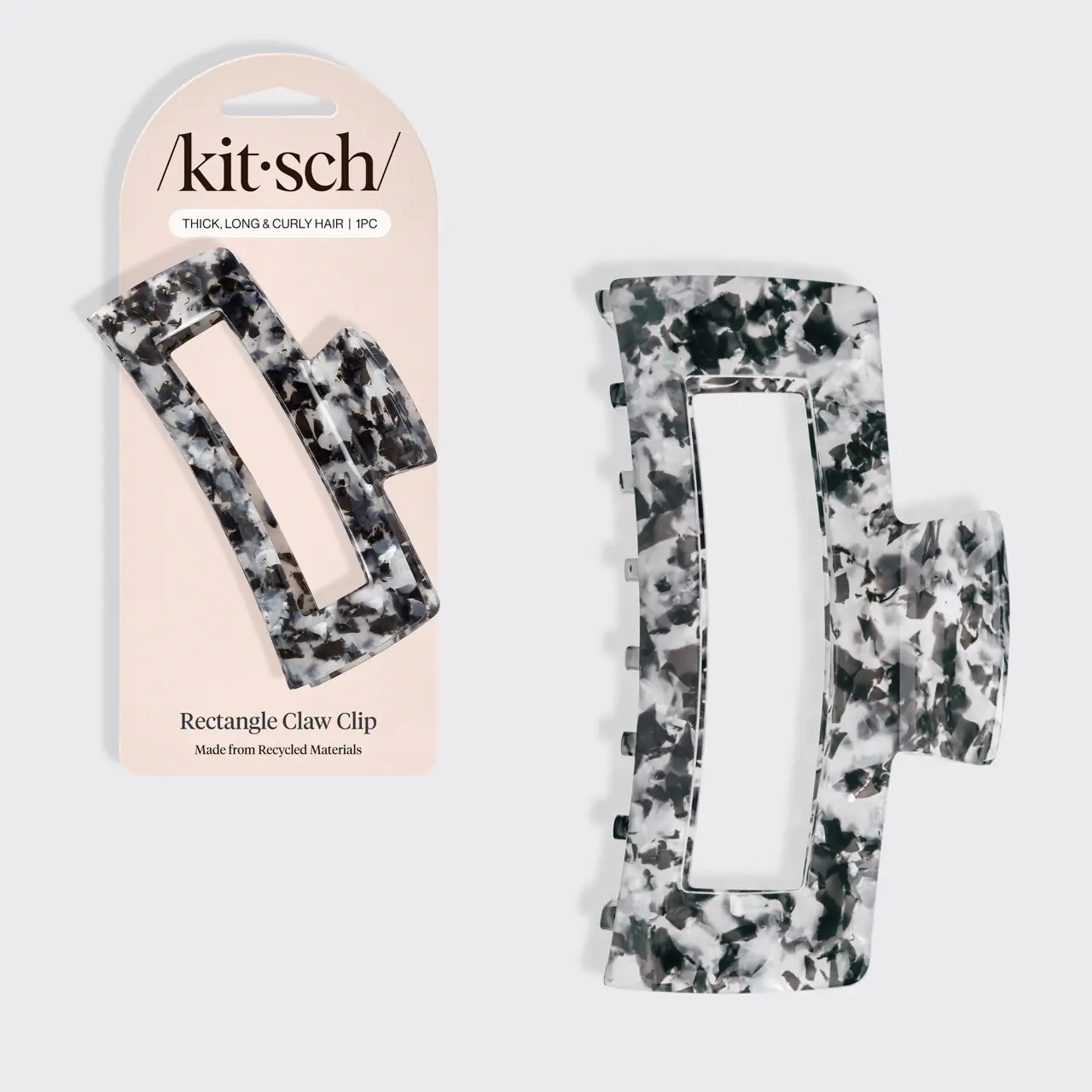Eco-Friendly Jumbo Open Shape Claw Clip - Black