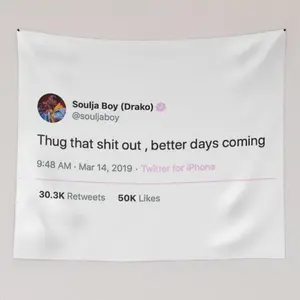 Tapestry  Tapestry Viral Social Media Quote Tapestry, Trendy Text Art for Bedroom, Living Room, Dorm - Soft Polyester Velvet Fabric, Easy Hang, Ideal Valentine'S Gift